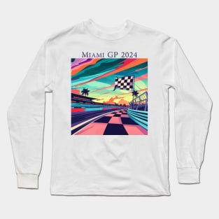 2024 Miami Grand Prix F1 T-Shirt - Merchandise | Unique F1 Tracks Design | Limited Edition | Perfect Gift for Miami F1 Fans Long Sleeve T-Shirt